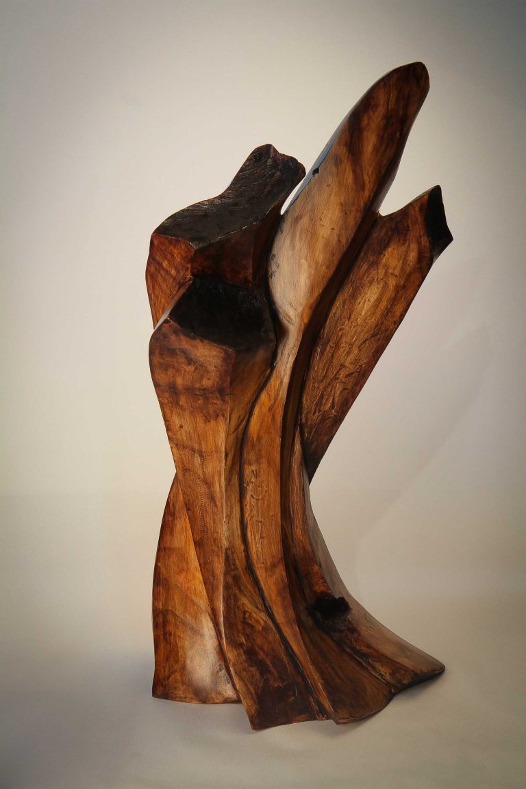 "Untied" Freeform Abstract Wood Carving