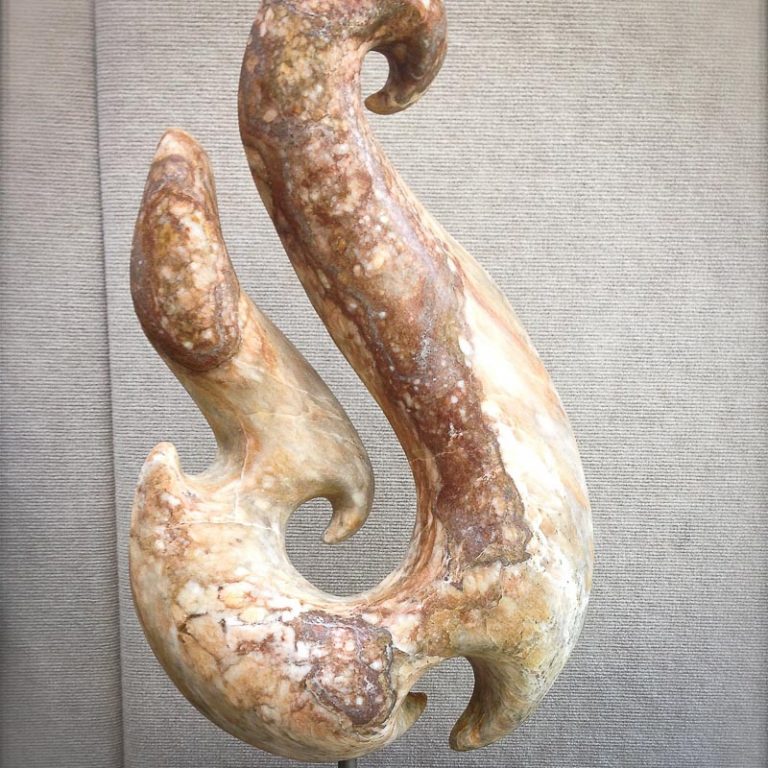 Carved Stone Maori Fish Hook