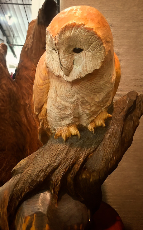 Carved Barn Owl