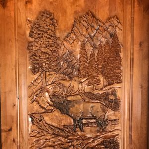 Carved Elk Door