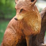 Carved Red Fox Bench 3