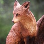 Carved Red Fox Bench 5