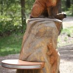 Carved Red Fox Bench 6