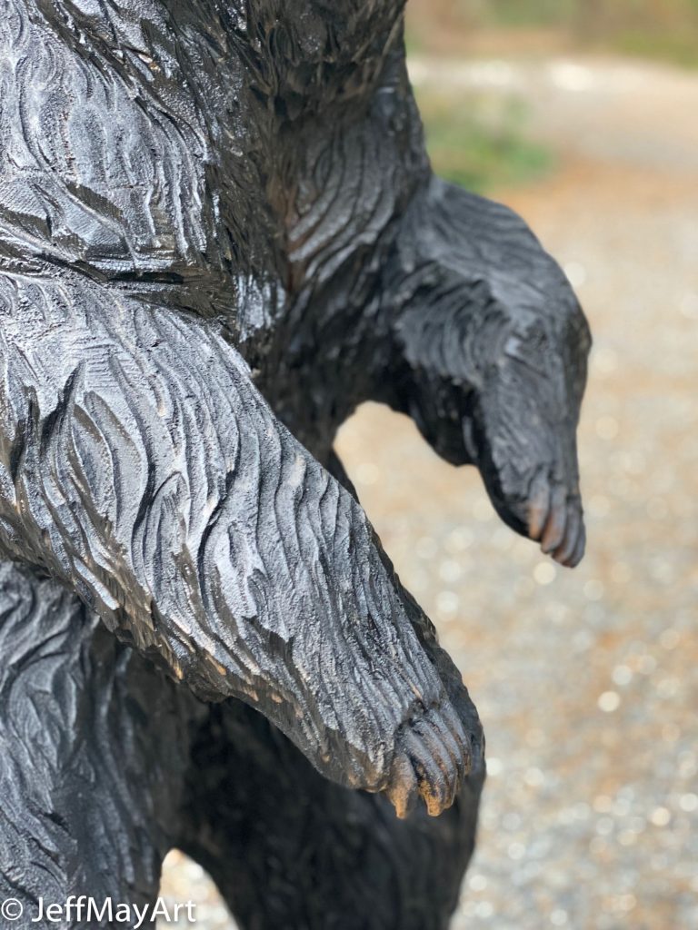 Chainsaw Carved Standing Black bear