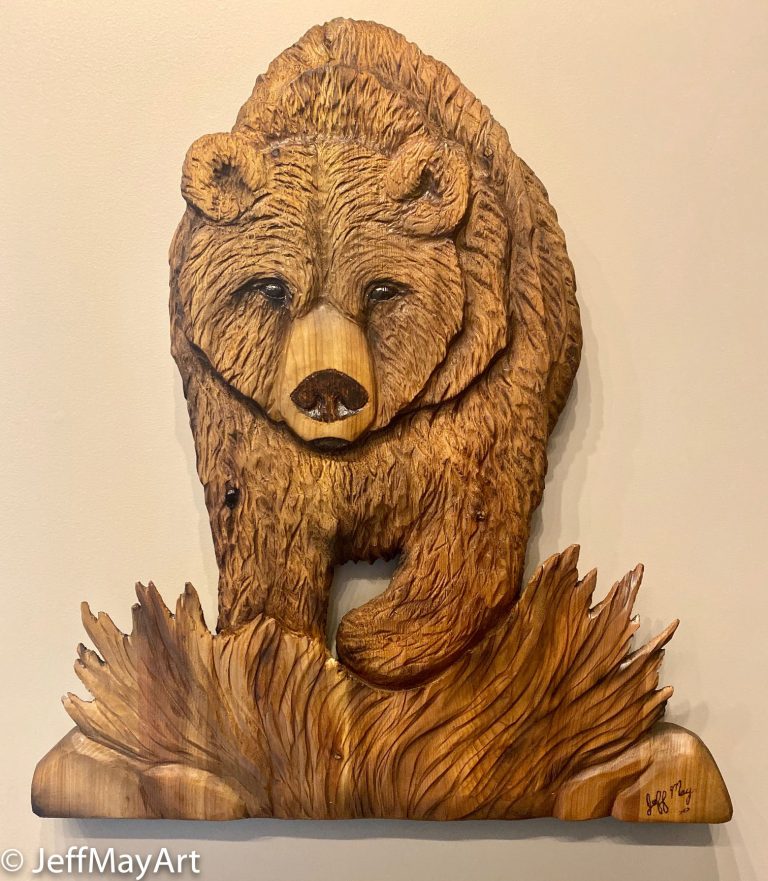 Relief Carved Grizzly