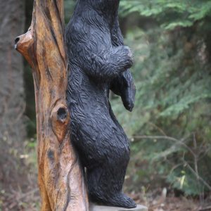 6 foot Carved Black Bear "Back Scratchin"