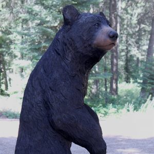 Life Like Carved Standing Black Bear