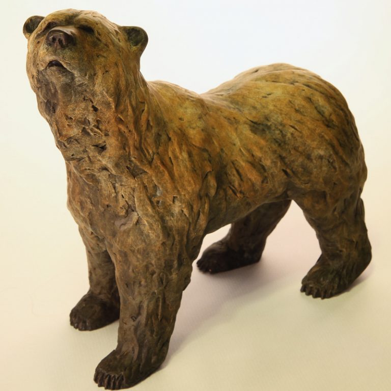 Bronze Bear Sculpture " Walking Bear"
